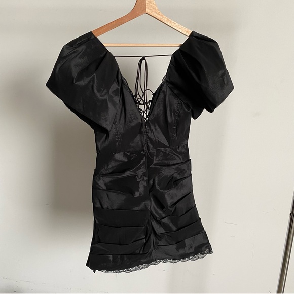 $298 NWT Black For Love And Lemons “Singrid” Bodycon Mini Dress Sz Medium - Picture 8 of 9